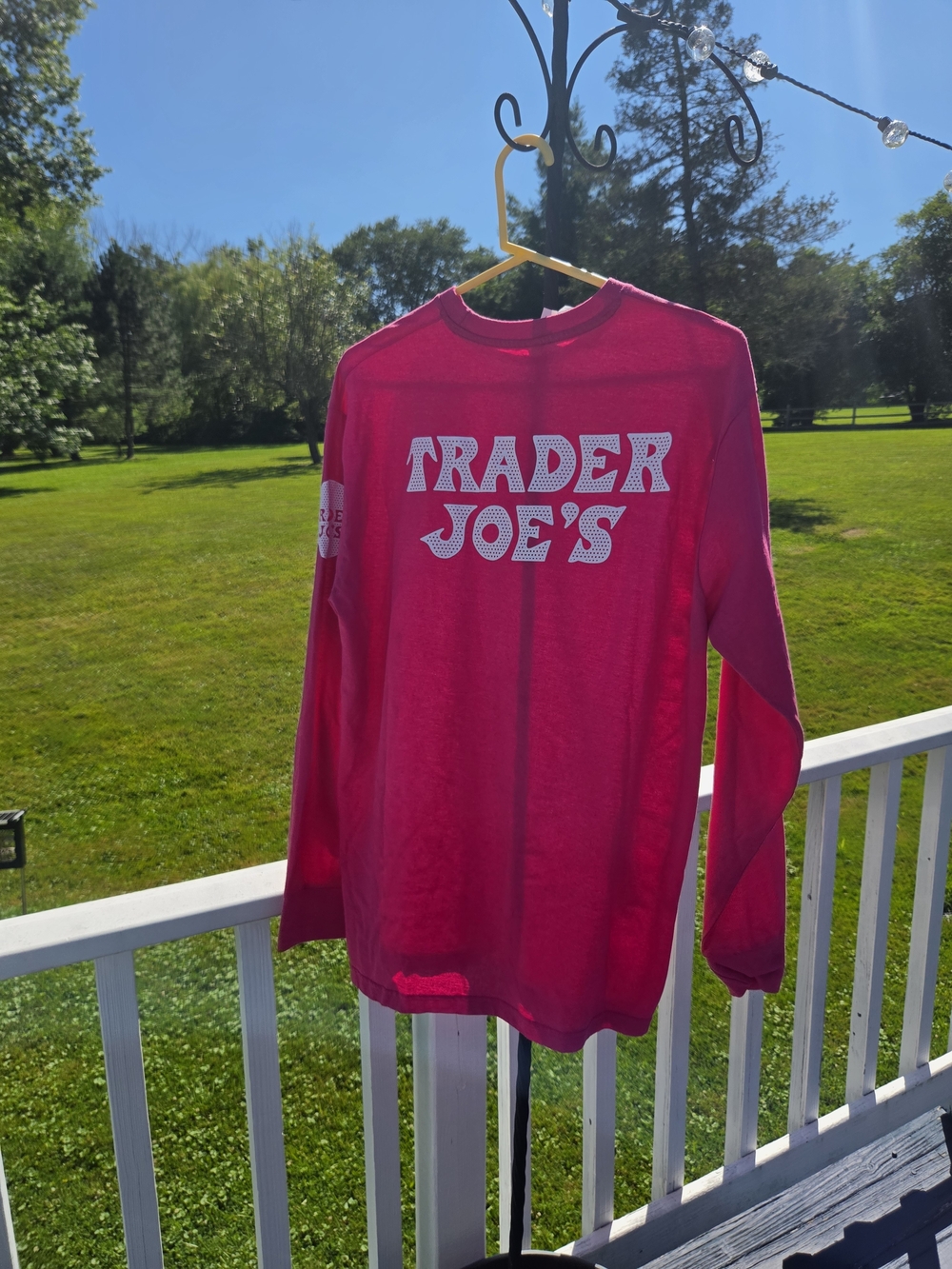 Long Sleeve Logo Tee - Bright Pink